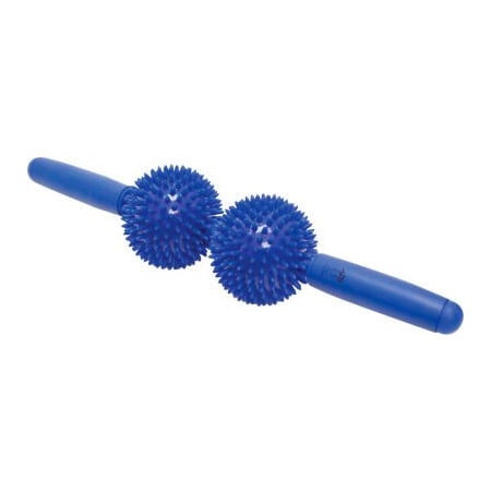 Fabrication Enterprises Point Relief Massage Bar, 9 x 43 cm (3.5" x 16.9"), 2 Balls, Blue, 1 Each 30-1992